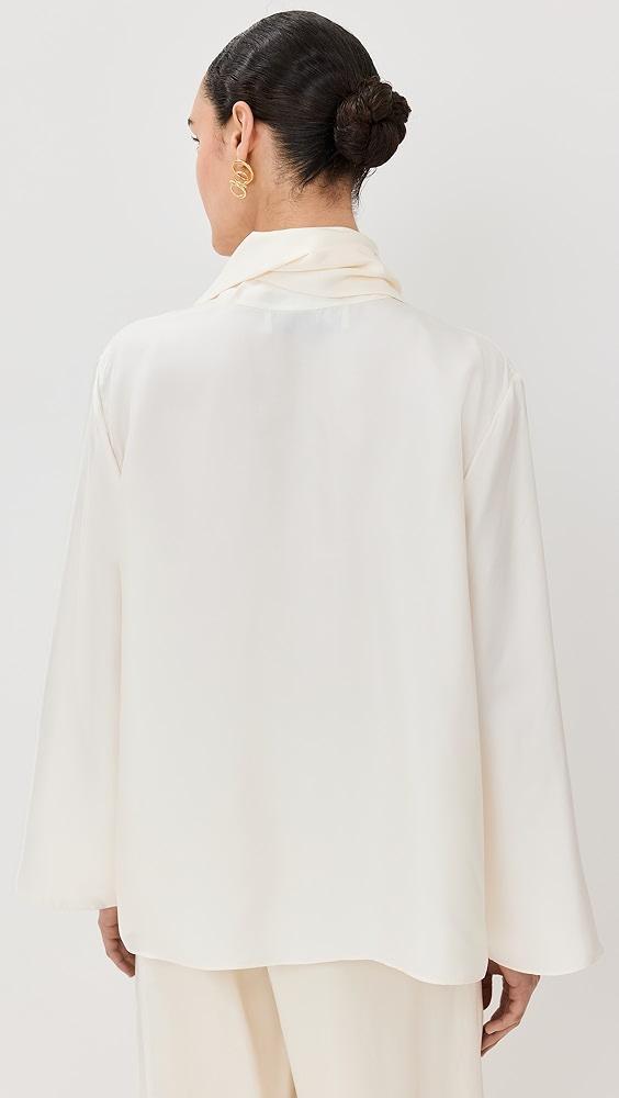 Róhe Silk Top with Sash | Shopbop Product Image