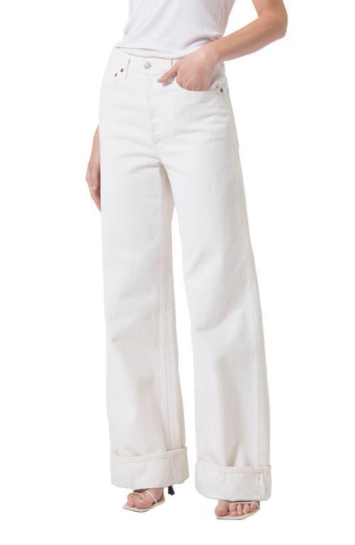 AGOLDE Dame Cuffed High Waist Wide Leg Organic Cotton Jeans Product Image