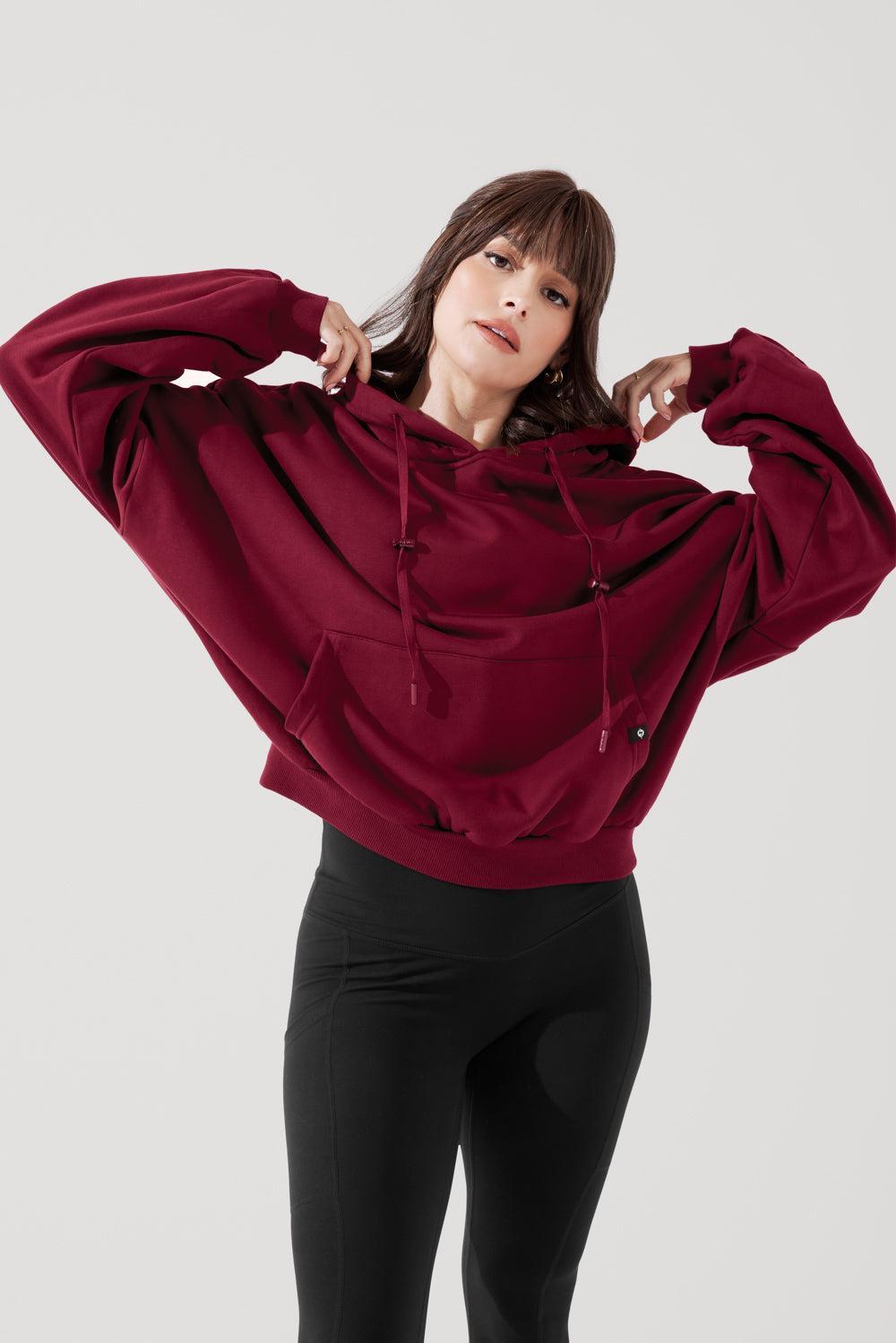 POPFLEX® Pullover Cloud Hoodie - Crimson Product Image