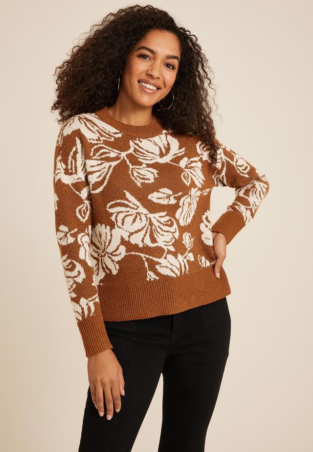 Floral Long Sleeve Sweater Product Image