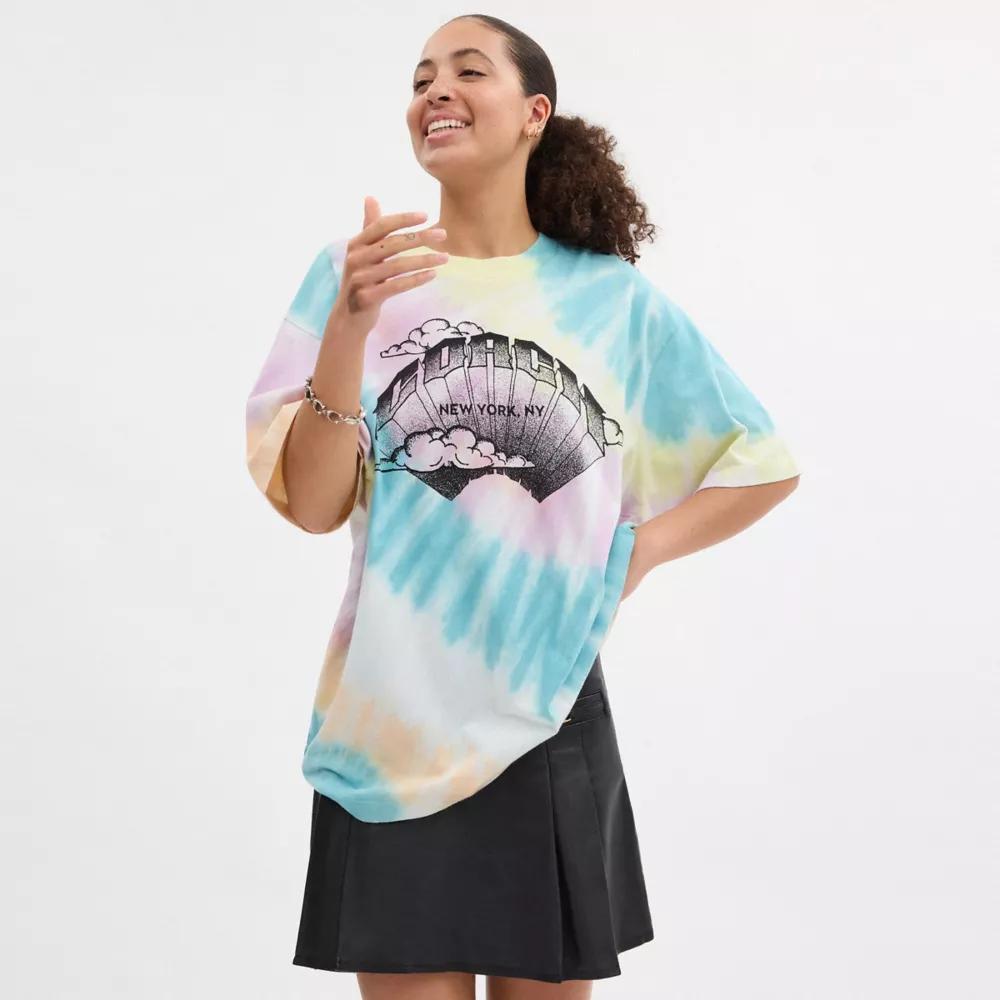 Tie Dye Crewneck T Shirt In Organic Cotton Product Image