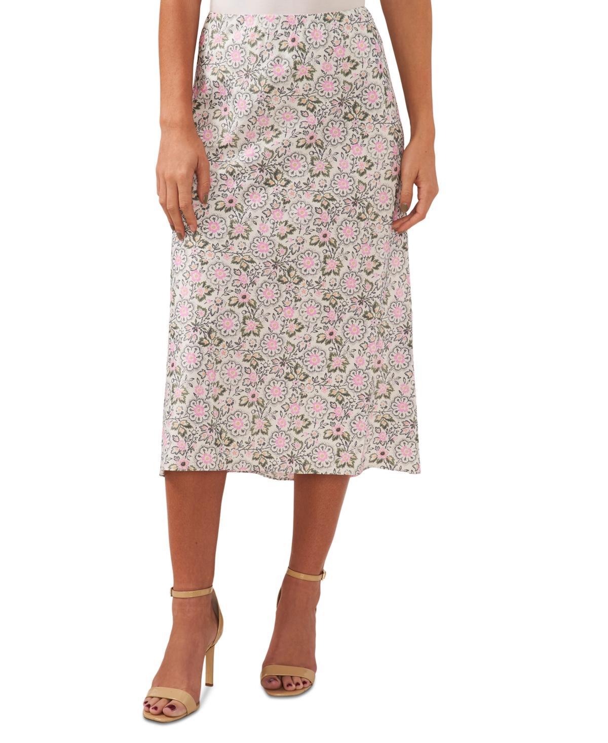 Women's Floral Midi Slip Skirt Product Image