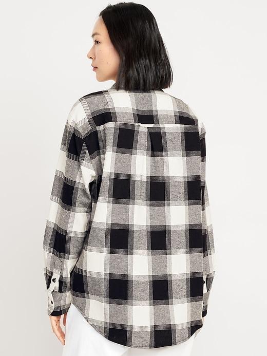 Button-Down Flannel Tunic Product Image