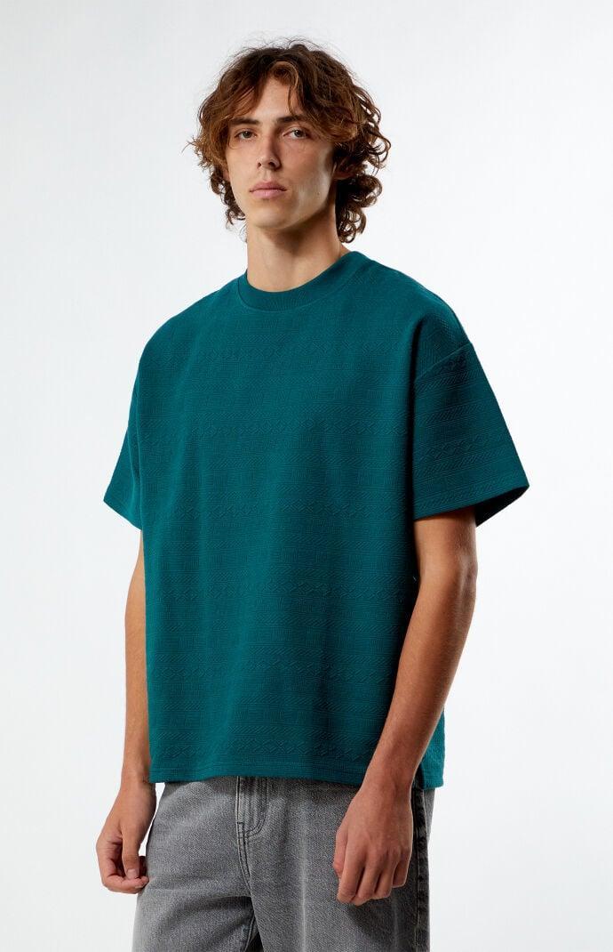 Men's Oversized Jacquard Knit T-Shirt - Product Image