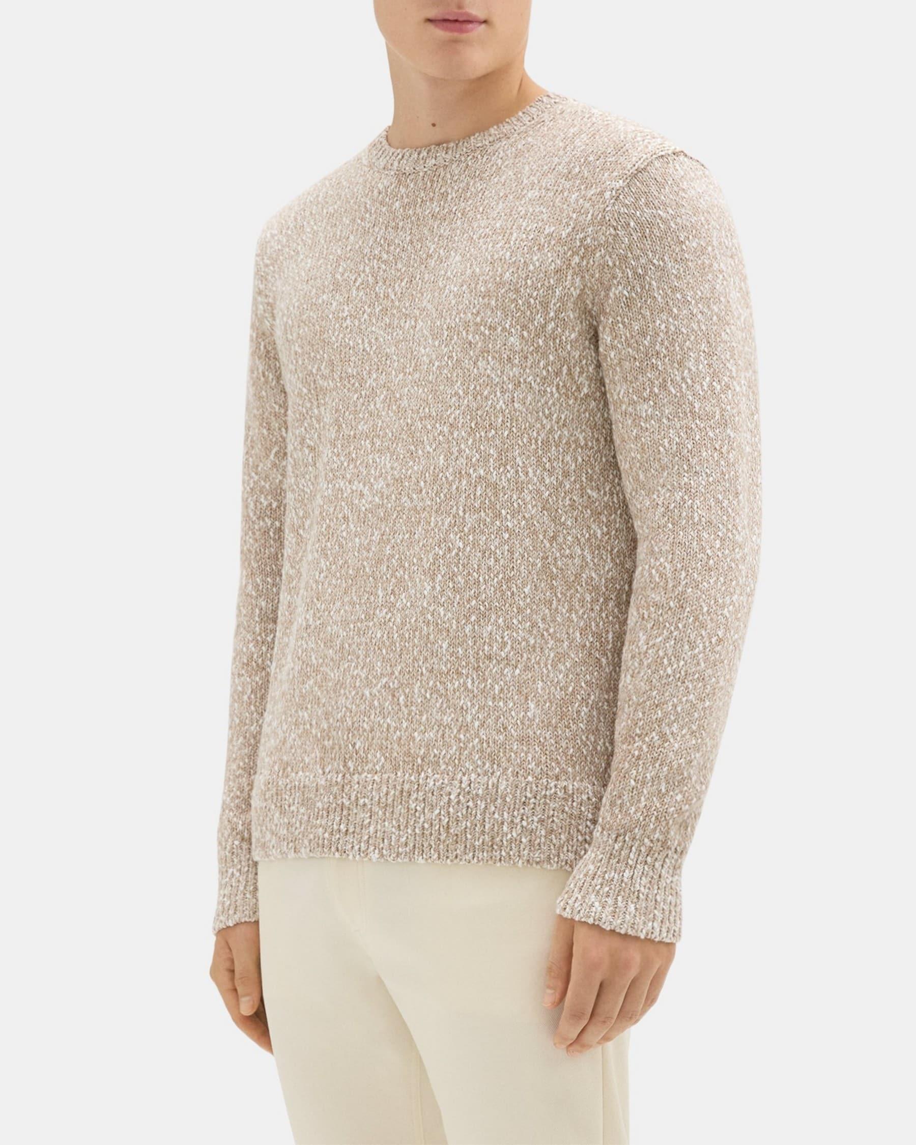 Crewneck Sweater in Heathered Cotton Product Image