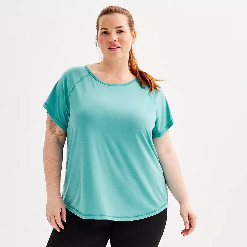 Plus Size Tek Gear Core Raglan Tee, Womens Product Image