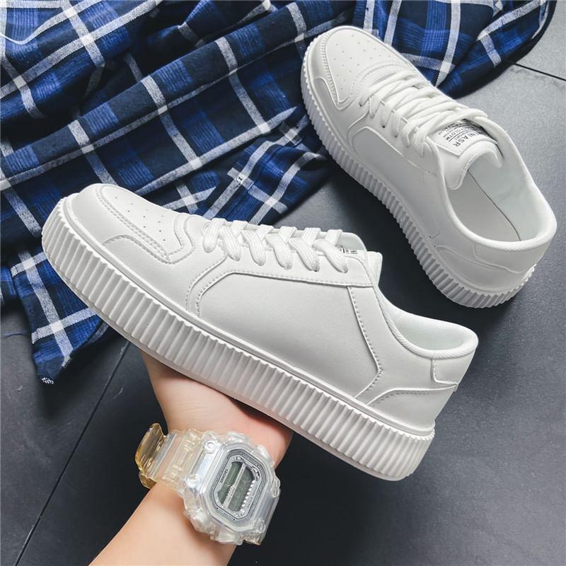 Lace-Up Platform Sneakers Product Image