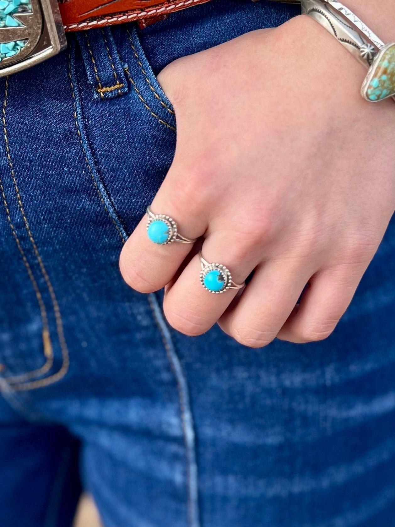 Simple Turquoise Stone Ring Product Image