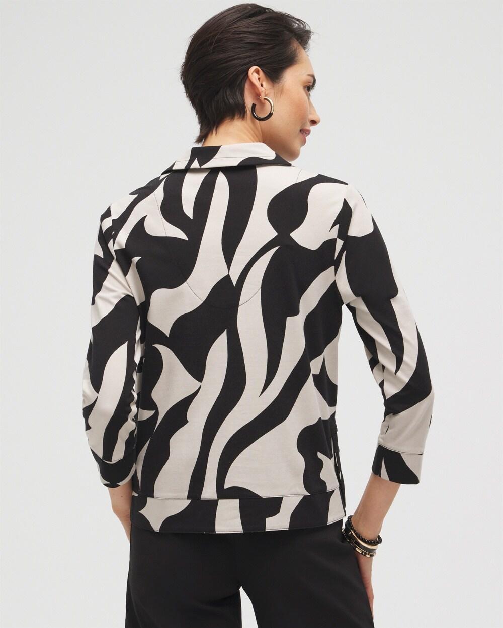 Abstract Polished Collar Top Product Image