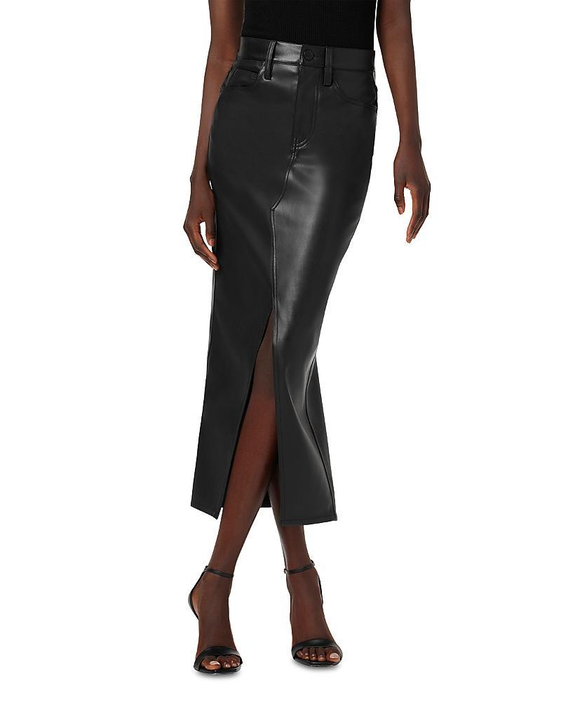 Hudson Jeans Faux Leather Reconstructed Skirt Product Image