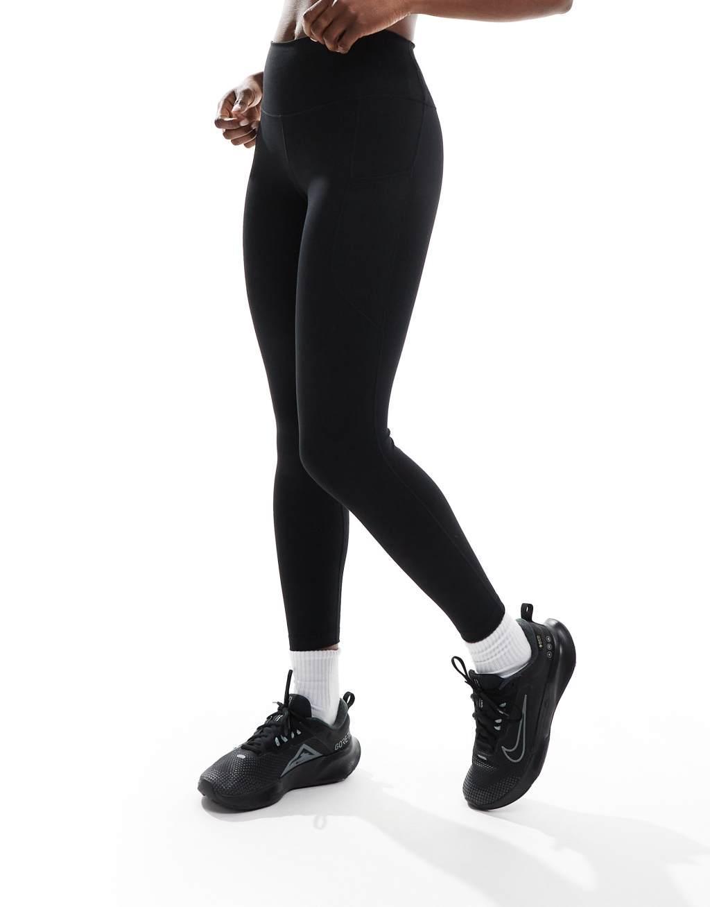 Nike One Training Dri-Fit 7/8 high rise leggings in black Product Image