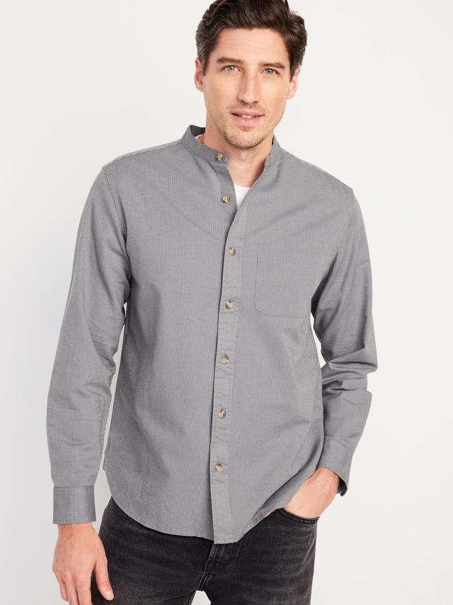 Non-Stretch Banded-Collar Oxford Shirt Product Image