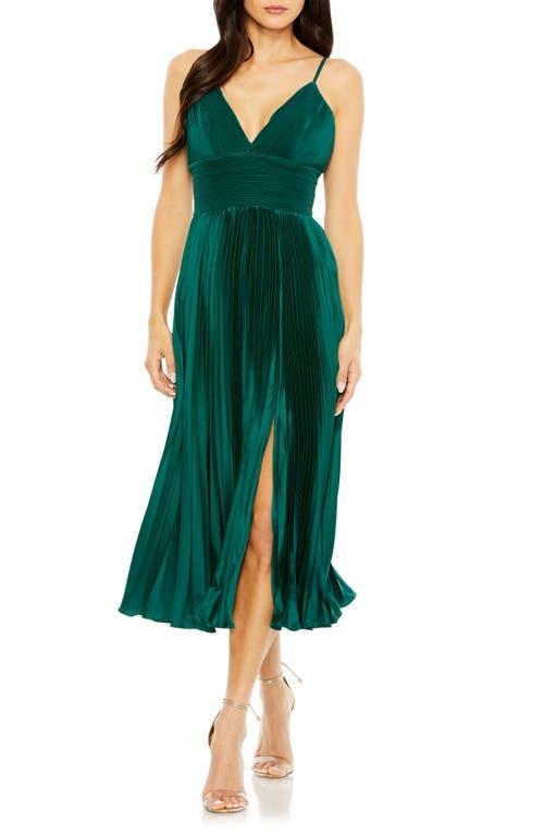 Mac Duggal Womens Slim Strap Ruched Top Heat Pleated Dress Product Image