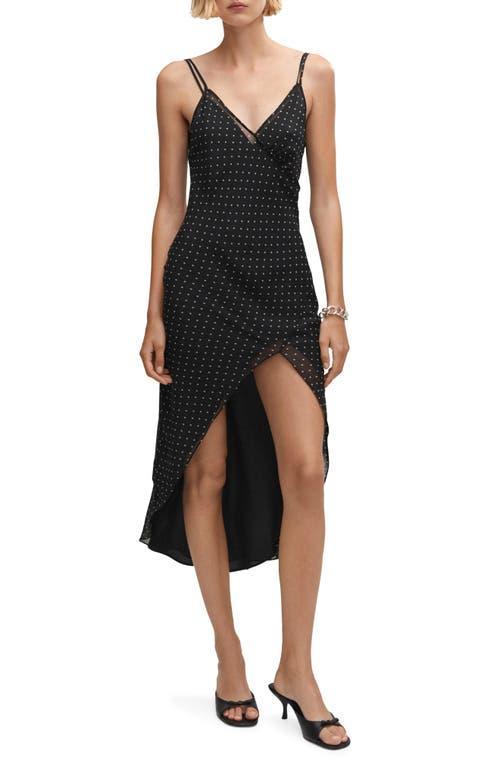 MANGO Polka Dot High-Low Gauze Dress Product Image