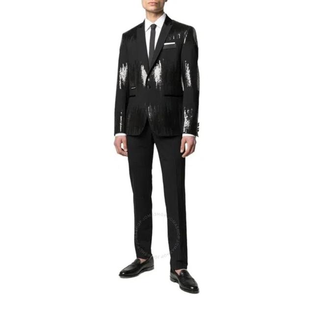 Men's Paillettes Black Sequin Blazer Product Image