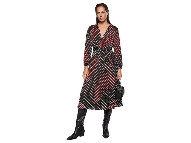 MANGO Ines Dress (Dark Red) Women's Clothing Product Image