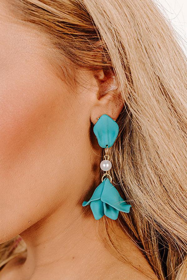 Chic And Sincere Earrings In Turquoise Product Image