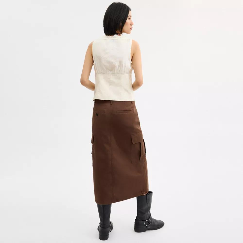 Cargo Maxi Skirt In Organic Cotton Product Image