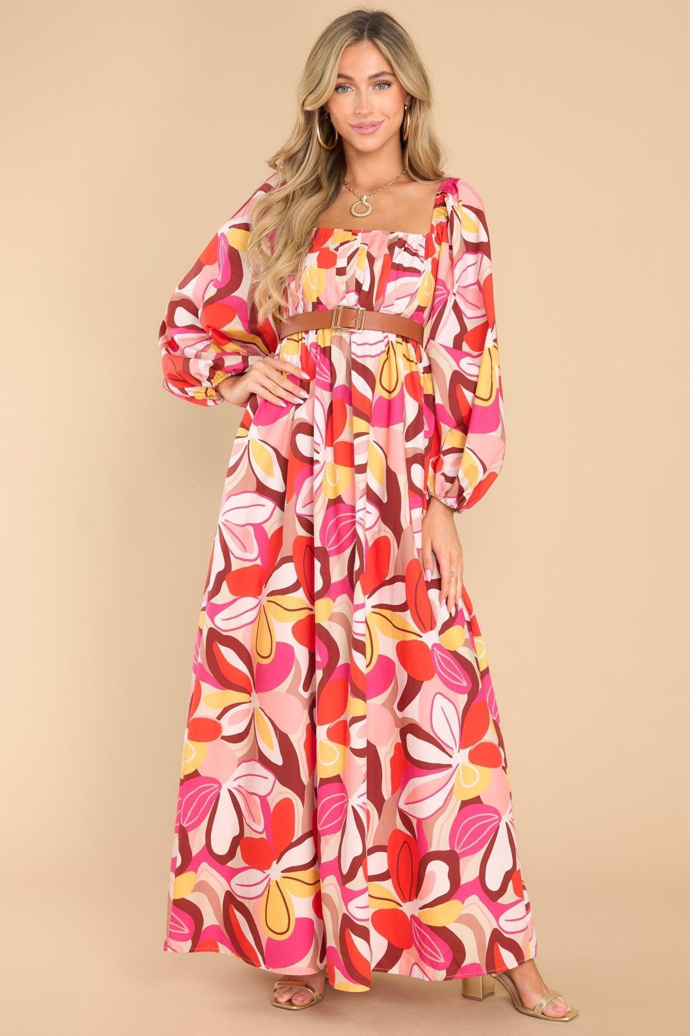 Always Captivating Pink Floral Maxi Dress Product Image