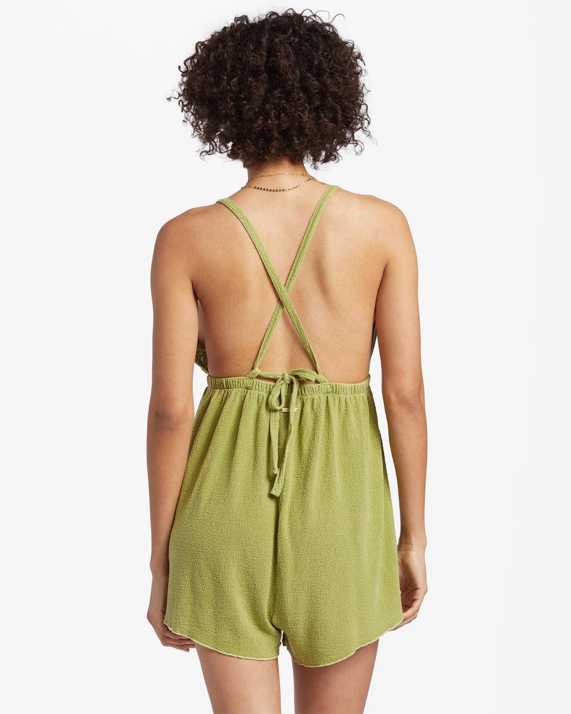 On Vacay Romper Cover Up - Palm Green Female Product Image