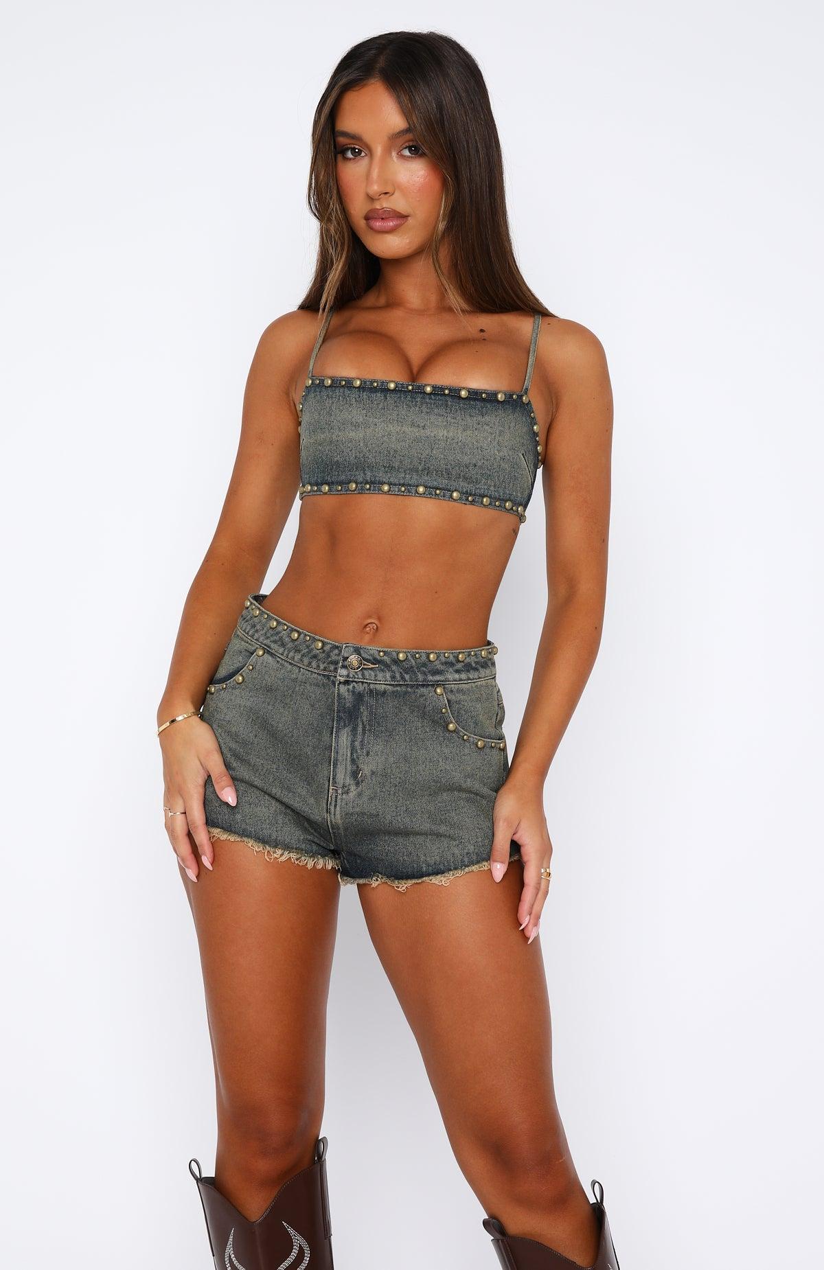 Get Shaky Denim Crop Hazel Wash Product Image