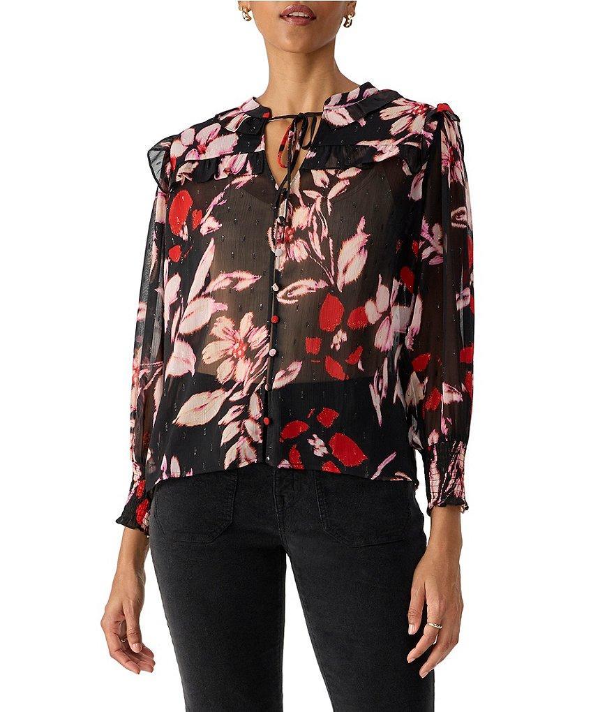 Sanctuary Winter Wish Floral Print Long Sleeve Blouse product image