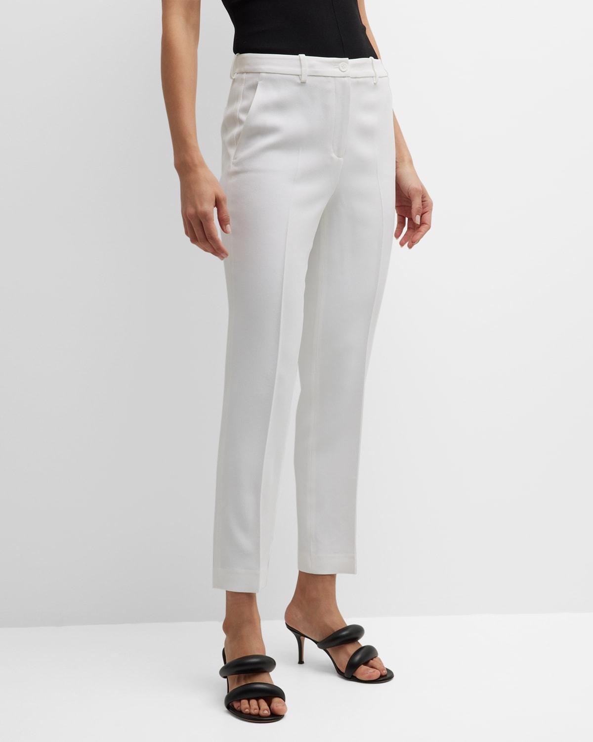 Samantha Double Crepe Sabl Slim-Leg Pants Product Image