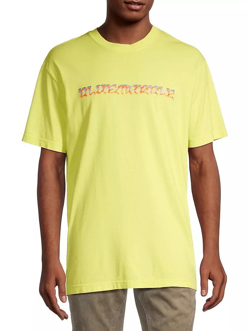 Trippy Leaves Cotton T-Shirt Product Image