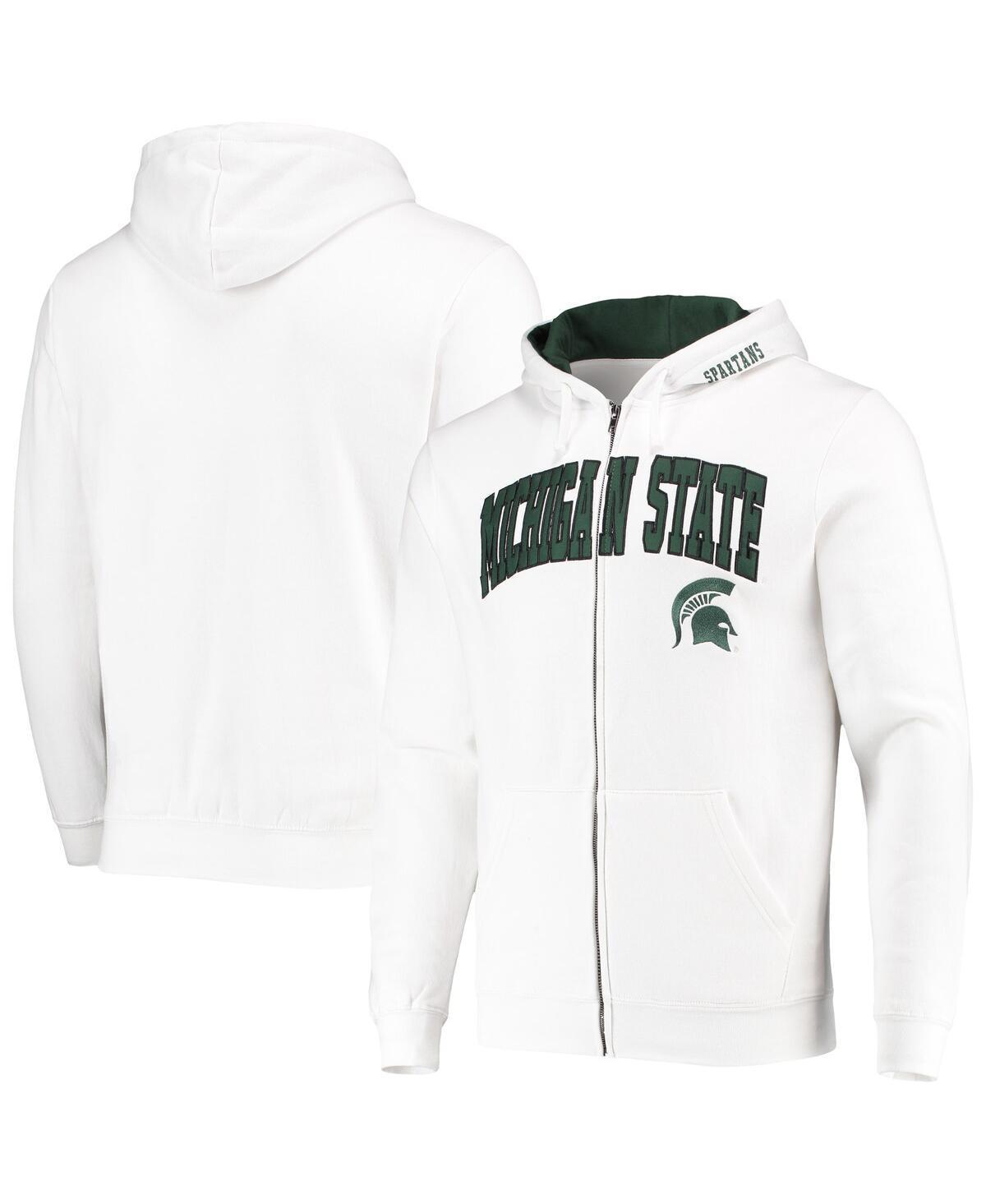 Mens Colosseum Michigan State Spartans Arch & Logo 3.0 Full-Zip Hoodie Product Image