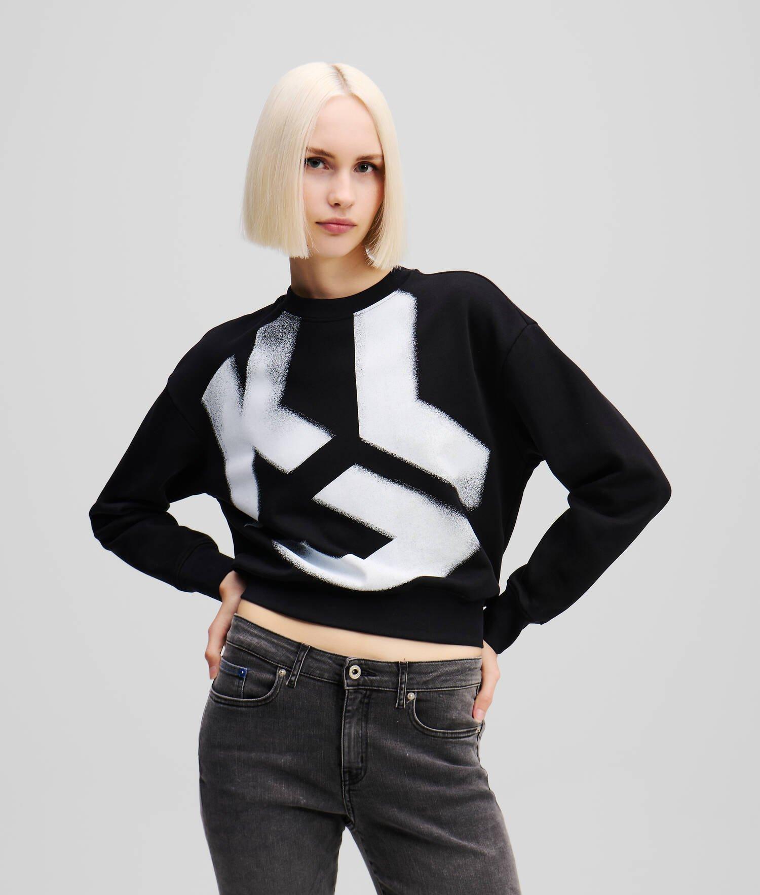 KLJ MONOGRAM BLEACHED SWEATSHIRT  Product Image