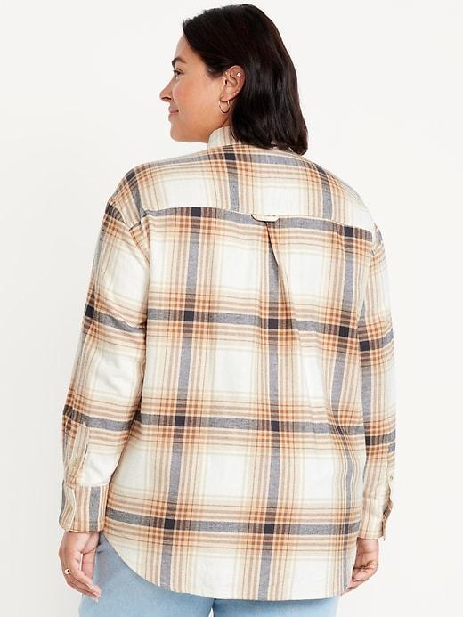 Flannel Boyfriend Button-Down Shirt Product Image