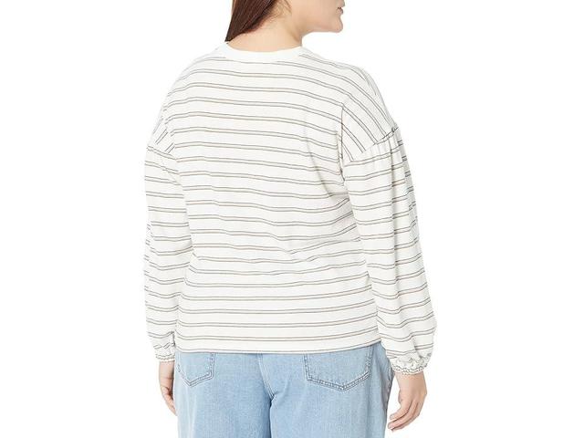 Madewell Plus Cider Long Sleeve Tee - Stripe (Antique Cream) Women's T Shirt Product Image