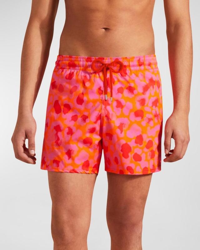 Mens New Leopard Graphic Swim Trunks Product Image