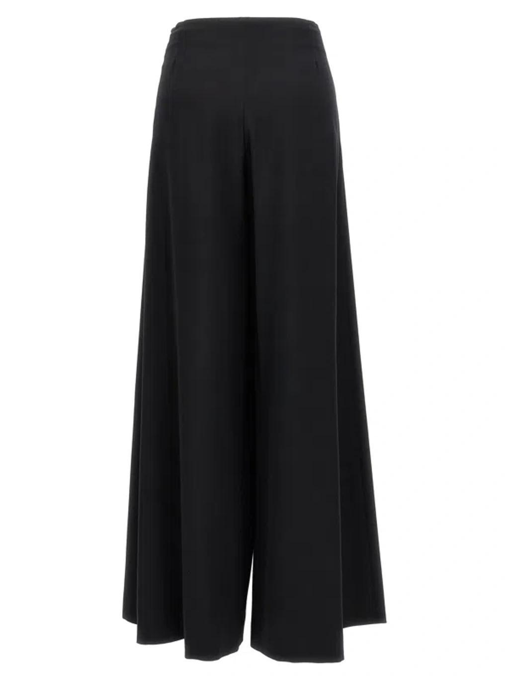 Tailored High Waist Wide-leg Trousers In Black Product Image