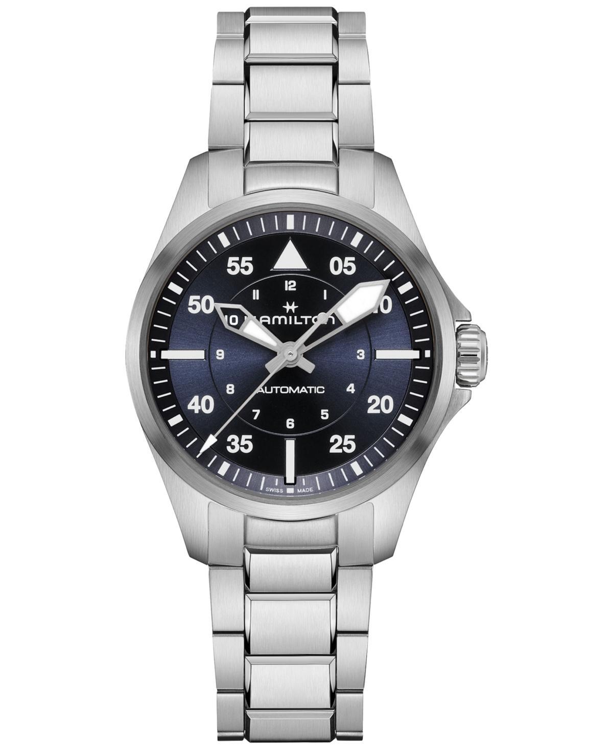 Hamilton Womens Swiss Automatic Khaki Aviation Stainless Steel Bracelet Watch 36mm Product Image