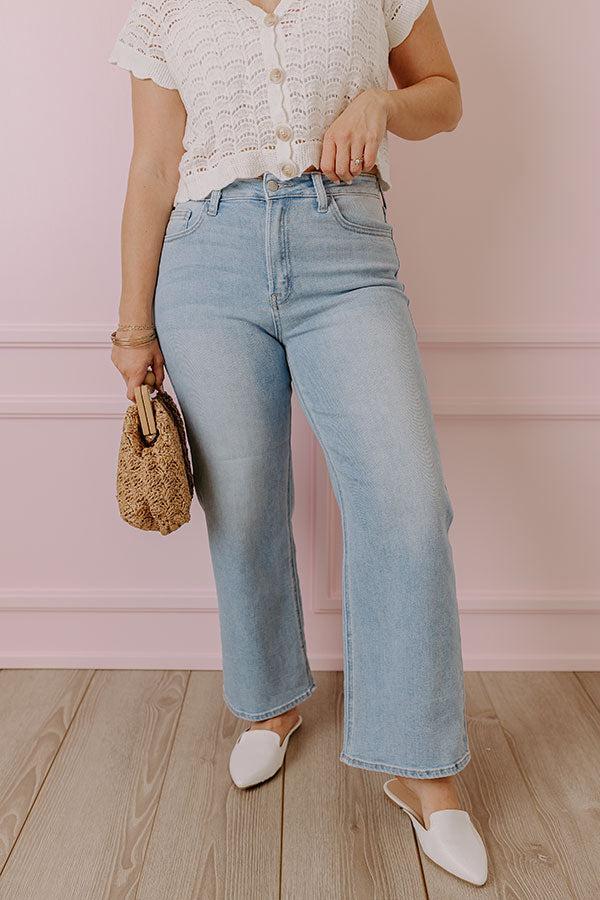 Just USA Wren High Waist Straight Leg Jean in Light Wash Product Image