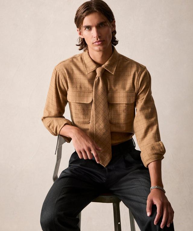 Italian Wool Field Overshirt Check Product Image