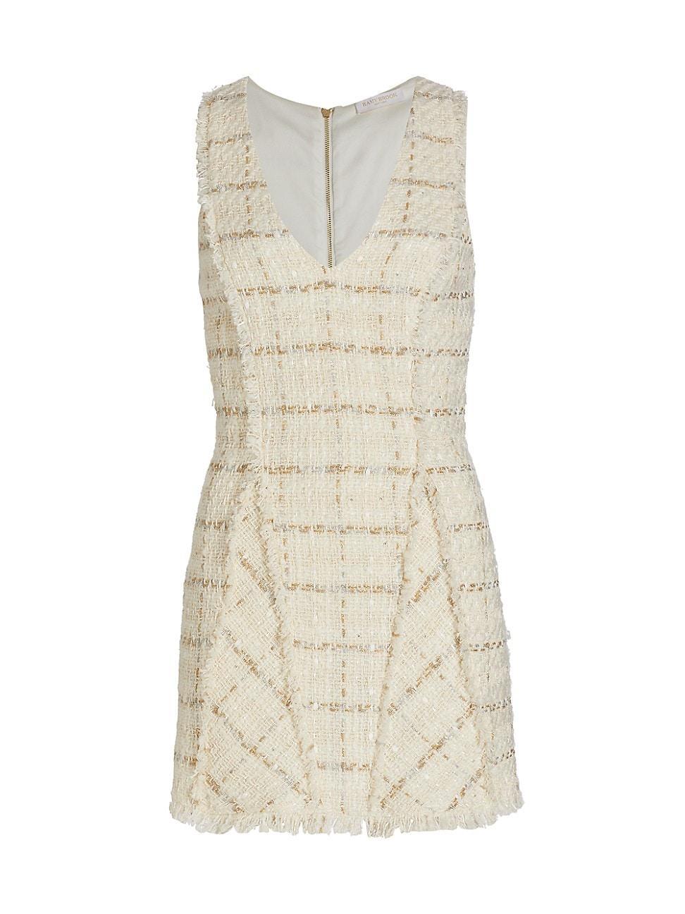 Womens Hazel Sleeveless Tweed Minidress - Ivory - Size 6 - Ivory - Size 6 Product Image