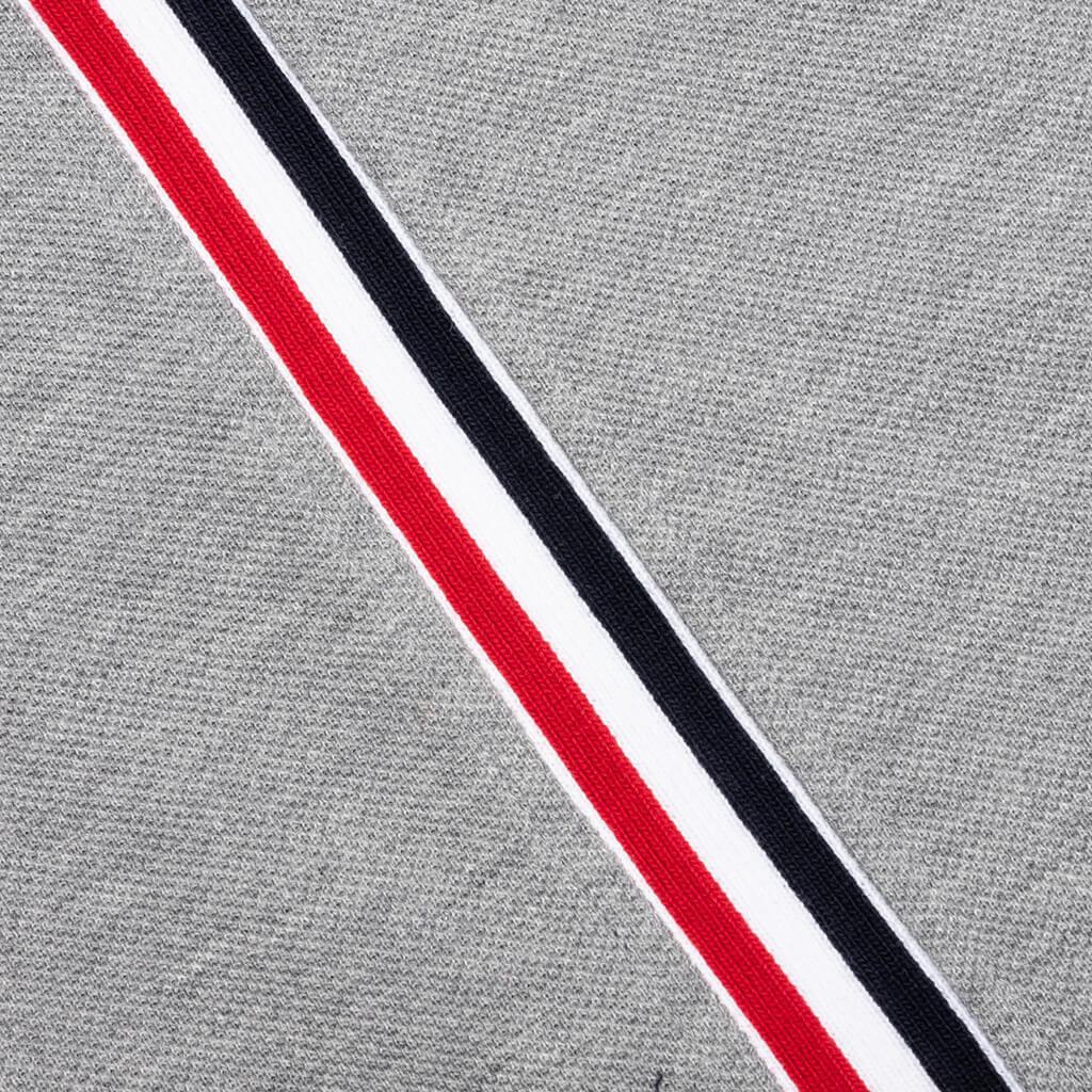 Center Back Stripe Pique Tee - Light Grey Male Product Image