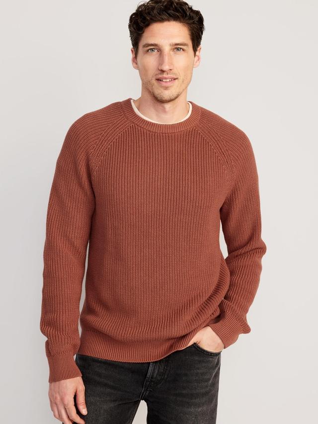 Crew-Neck Shaker-Stitch Sweater for Men Product Image