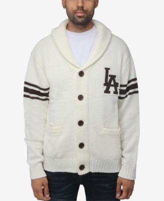 Men's Shawl Collar Heavy Gauge Cardigan with City Patch Product Image