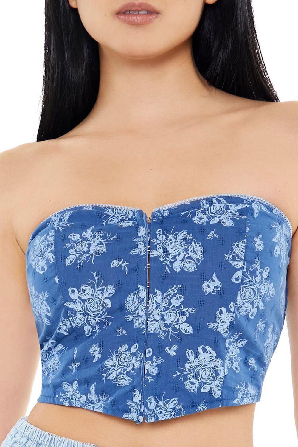 Floral Print Corset Tube Top | Forever 21 Product Image