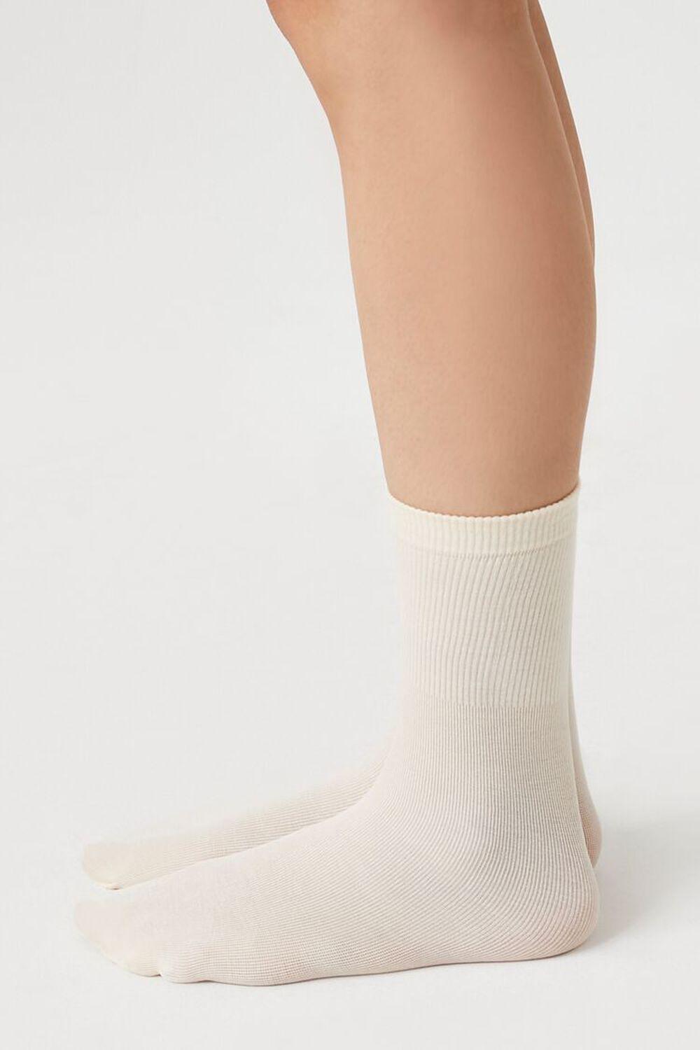 Ribbed-Trim Crew Socks | Forever 21 Product Image