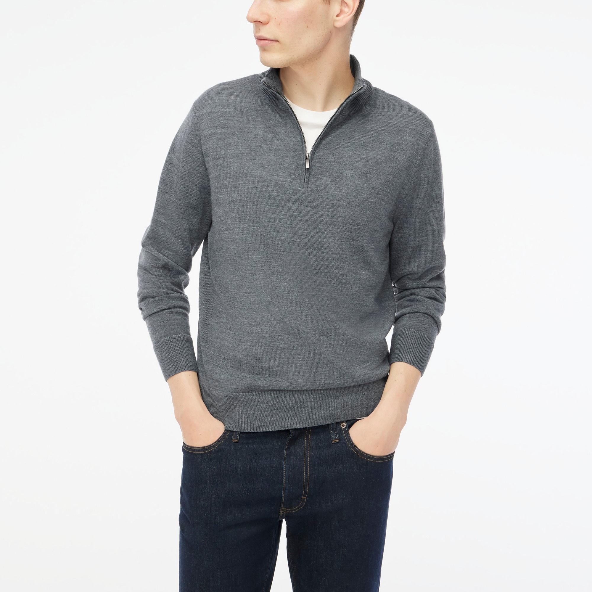 Merino wool-blend half-zip Product Image