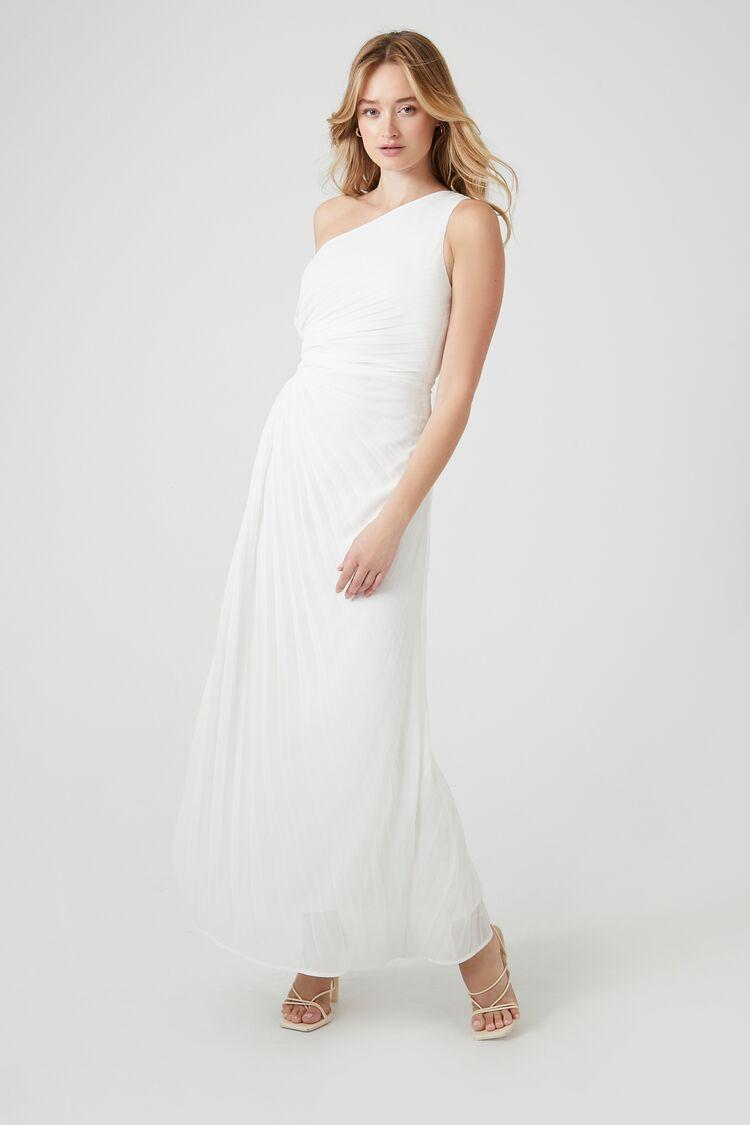 Textured One-Shoulder Maxi Dress | Forever 21 Product Image