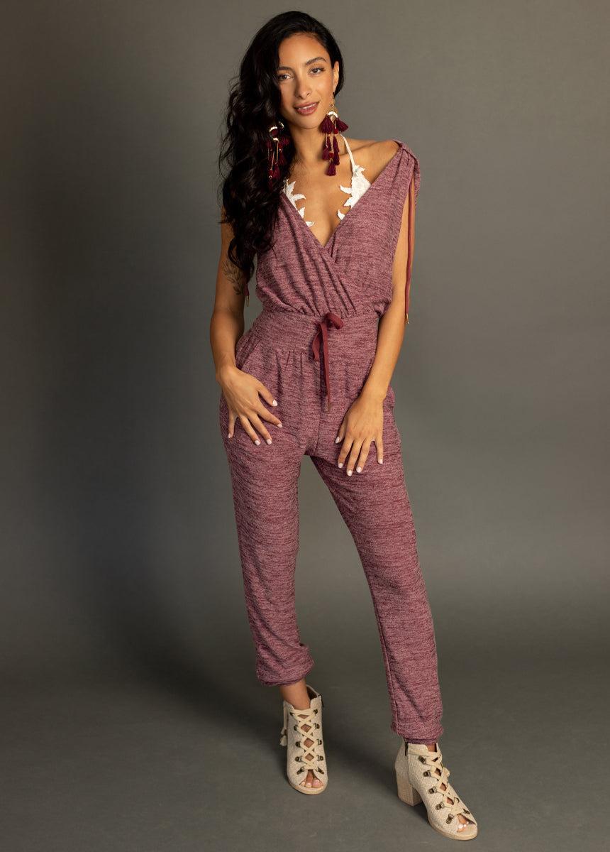 Baylee Jumpsuit in Heather Plum Product Image