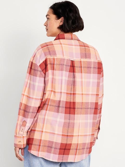 Flannel Boyfriend Button-Down Shirt Product Image