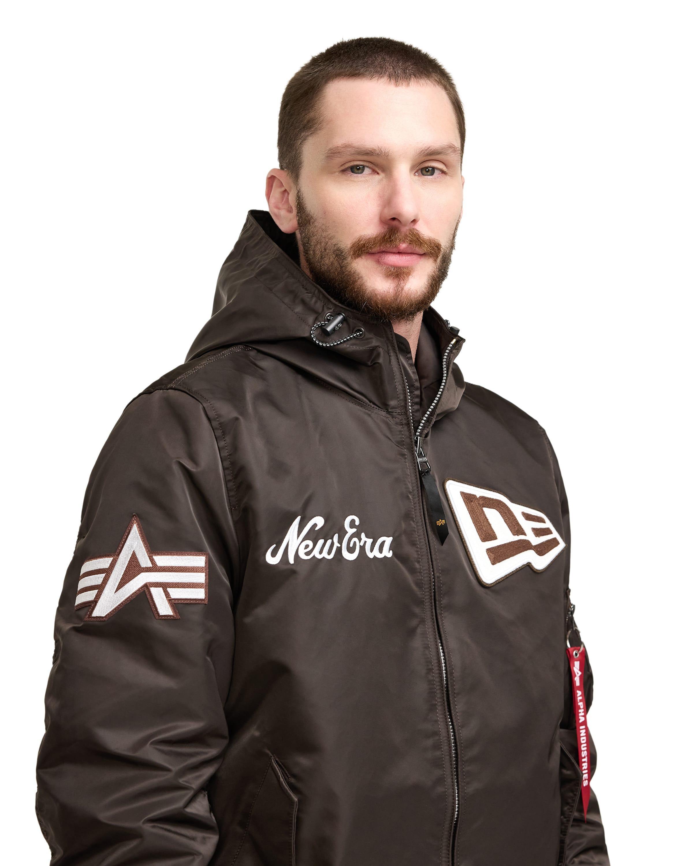 Alpha Industries x New Era Cap L-2B Hooded Bomber Jacket Black Male Product Image