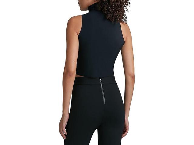 Commando Butter Sleeveless Cropped Turtleneck TS17 (Black) Women's Clothing Product Image