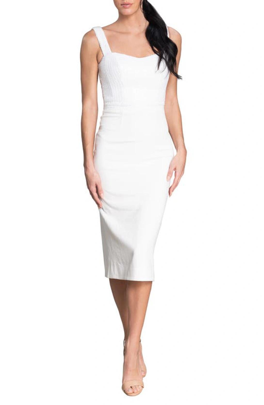 Silvia Body-con Dress In Off White Product Image